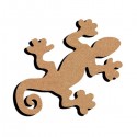 Support bois à décorer MDF - Gecko 15 cm/26 cm