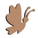 Support bois MDF 15 cm Papillon en vol