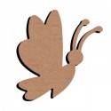 Support bois à décorer MDF - Papillon en vol 15 cm/26 cm