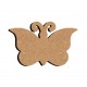 Support bois MDF 15 cm Papillon Plat