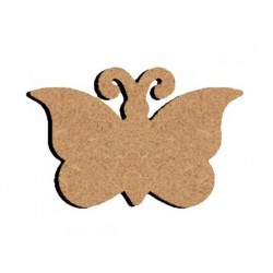 Support bois MDF 15 cm Papillon Plat