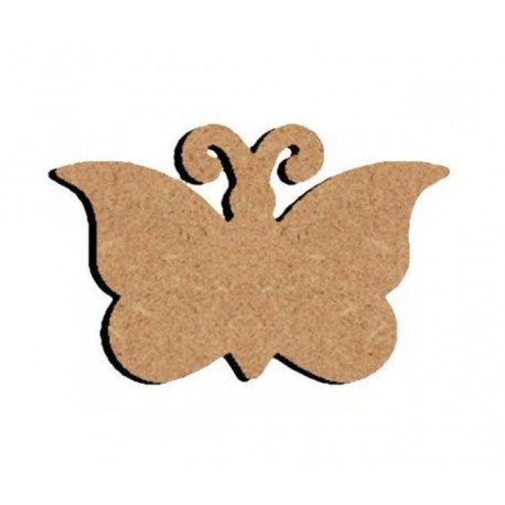 Support bois MDF 15 cm Papillon Plat