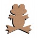 Support bois MDF 15 cm Grenouille