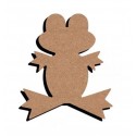 Support bois à décorer MDF - Grenouille 15 cm 