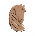 Support bois à décorer MDF - Tête de cheval 58 cm