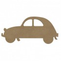 Support bois à décorer MDF - Voiture 15 cm